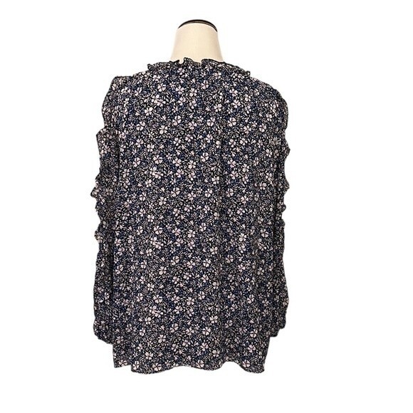 Nordstrom's brand 1.State Chateau Floral Cold-Shoulder Ruffle Sleeves Blouse 3X - Picture 4 of 12